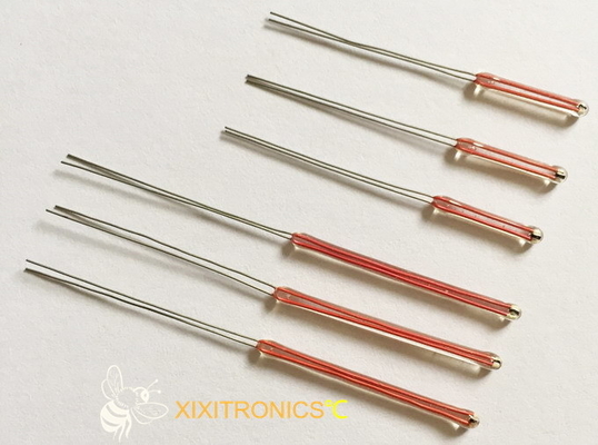 Termistor de vidro do ntc 3950 da série do termistor MF60 do vidro NTC da ponta de prova 1KΩ-2.3 MΩ